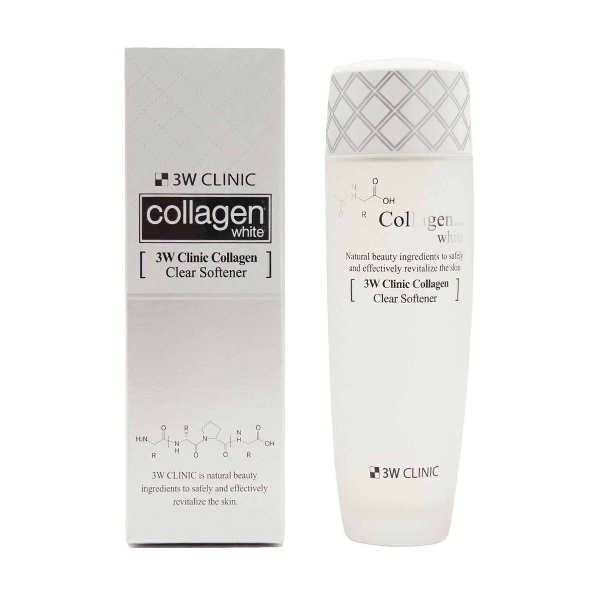 Освітлювальний тонер для обличчя 3W Clinic Collagen Clear Softener з колагеном, 150 мл